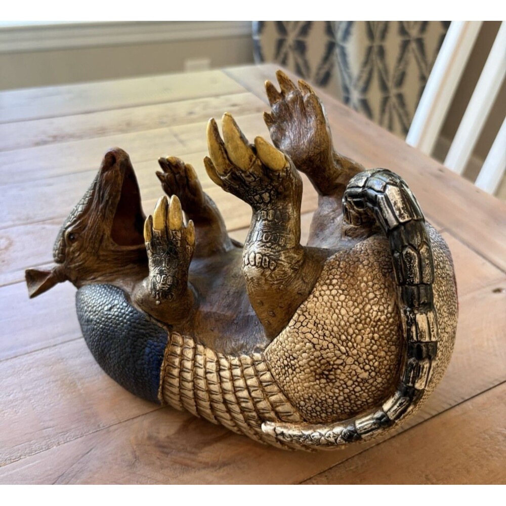 Drinking Armadillo Bottle Wine Holder Used Red White Blue - Picture 3 of 13